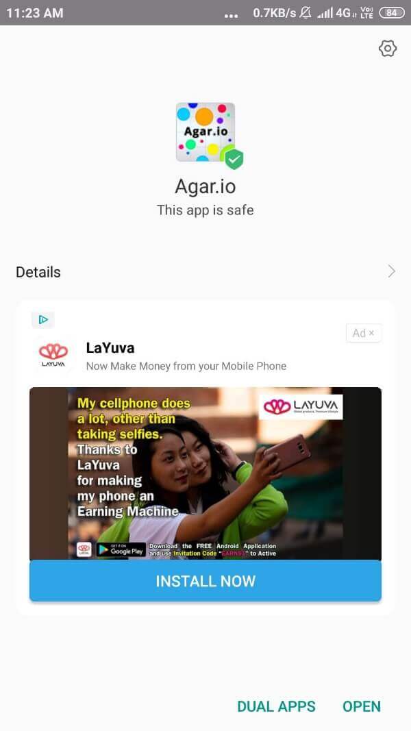 Agar.io mod apk installed