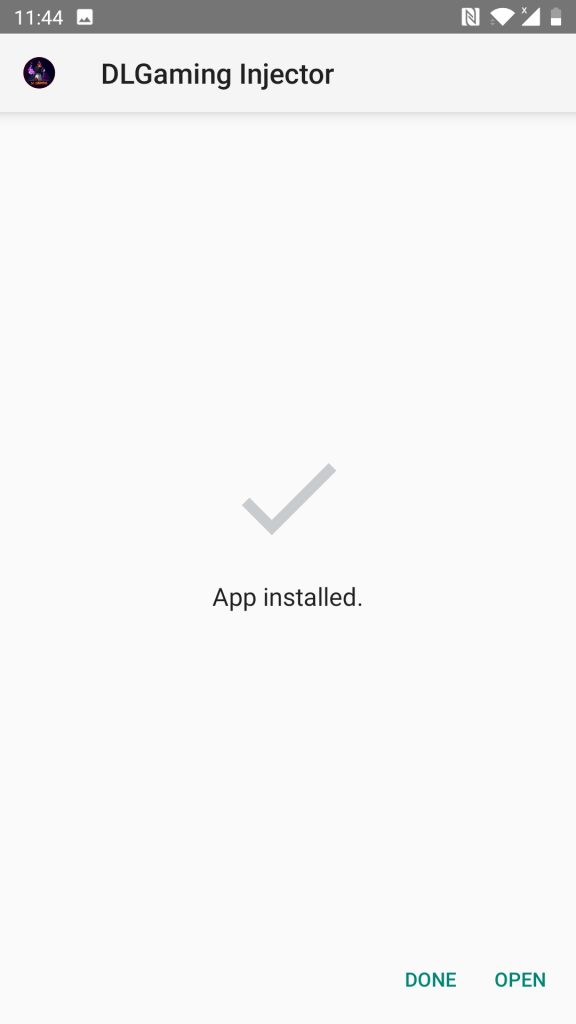 Altlove Gaming Injector app installed