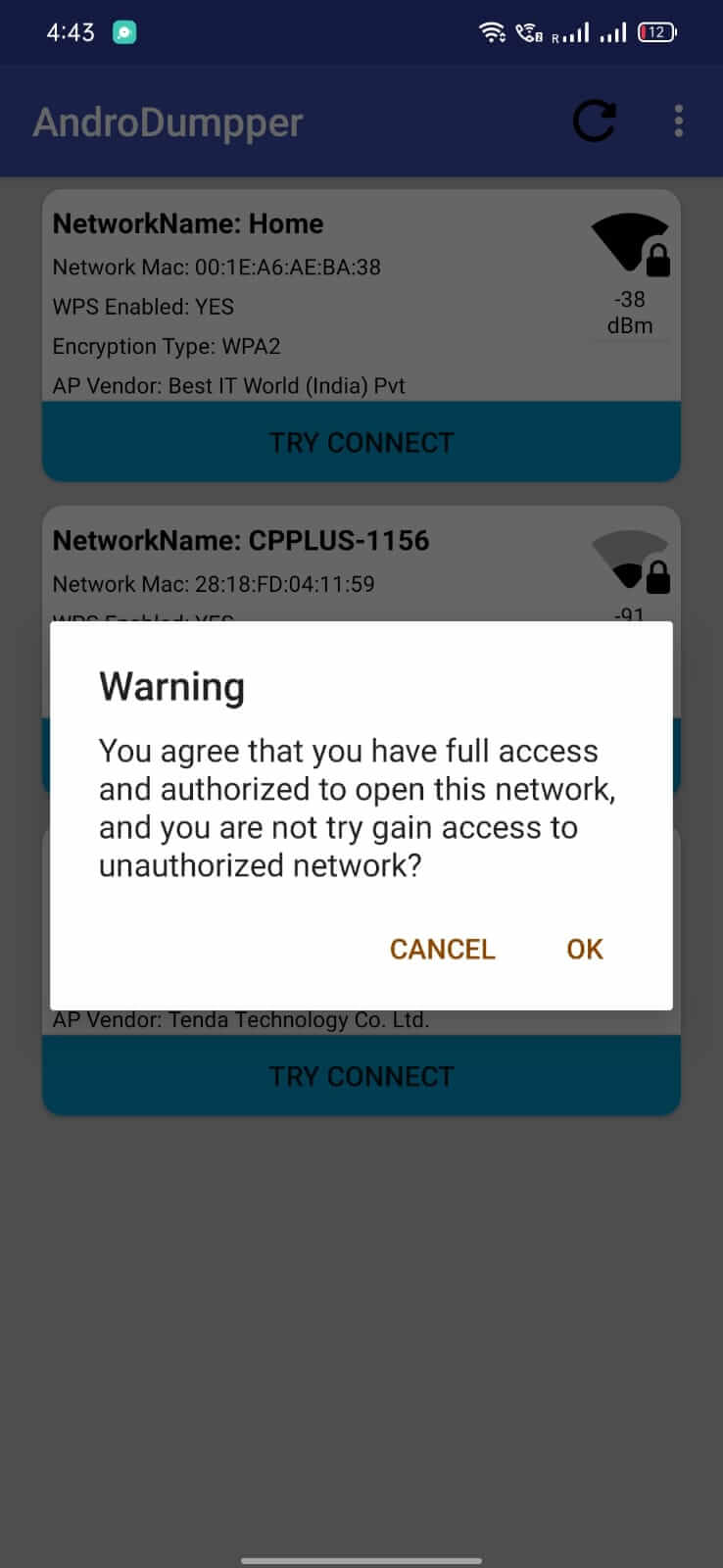 AndroDumpper screenshot 1