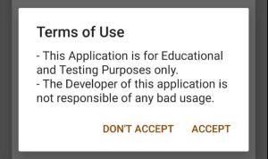 AndroDumpper Terms of Use