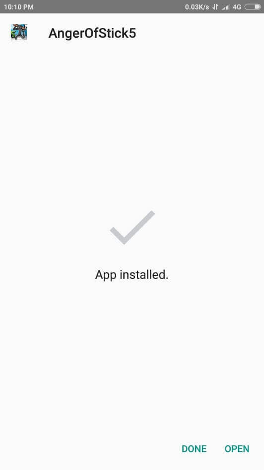 anger of stick 5 mod apk installed