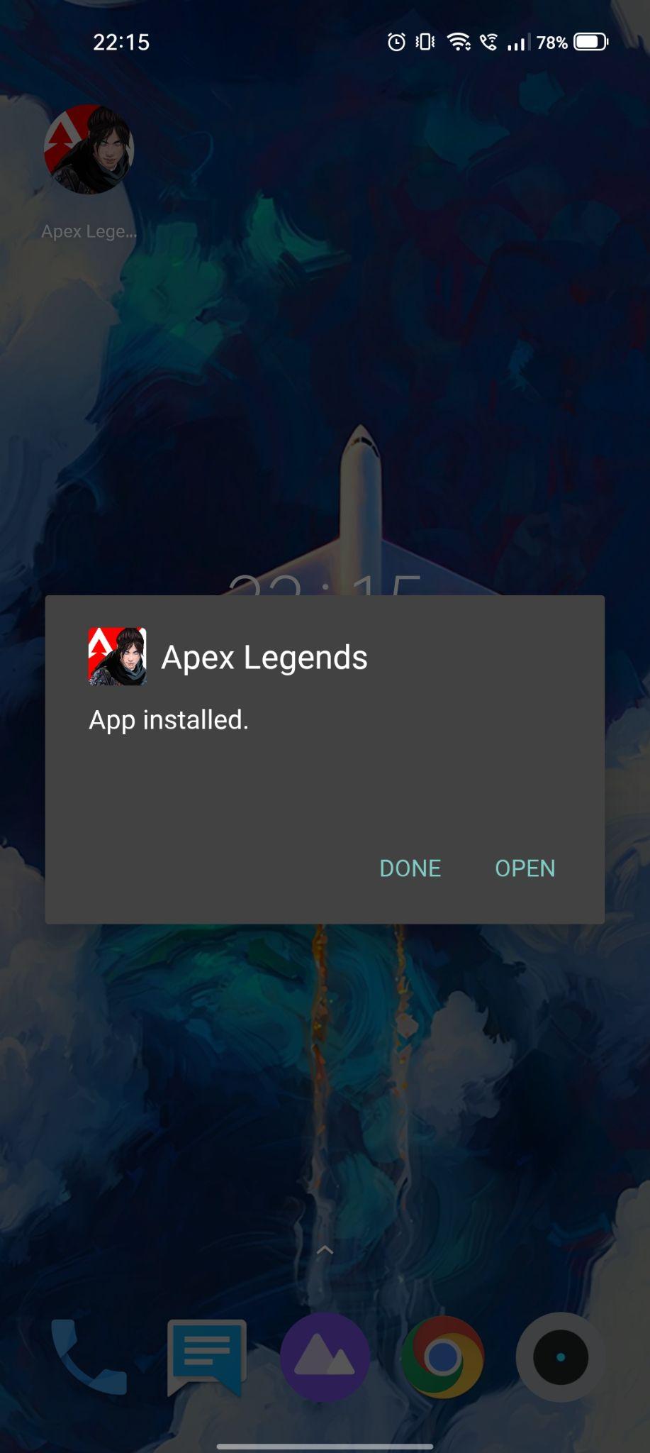 apex legends apk installed