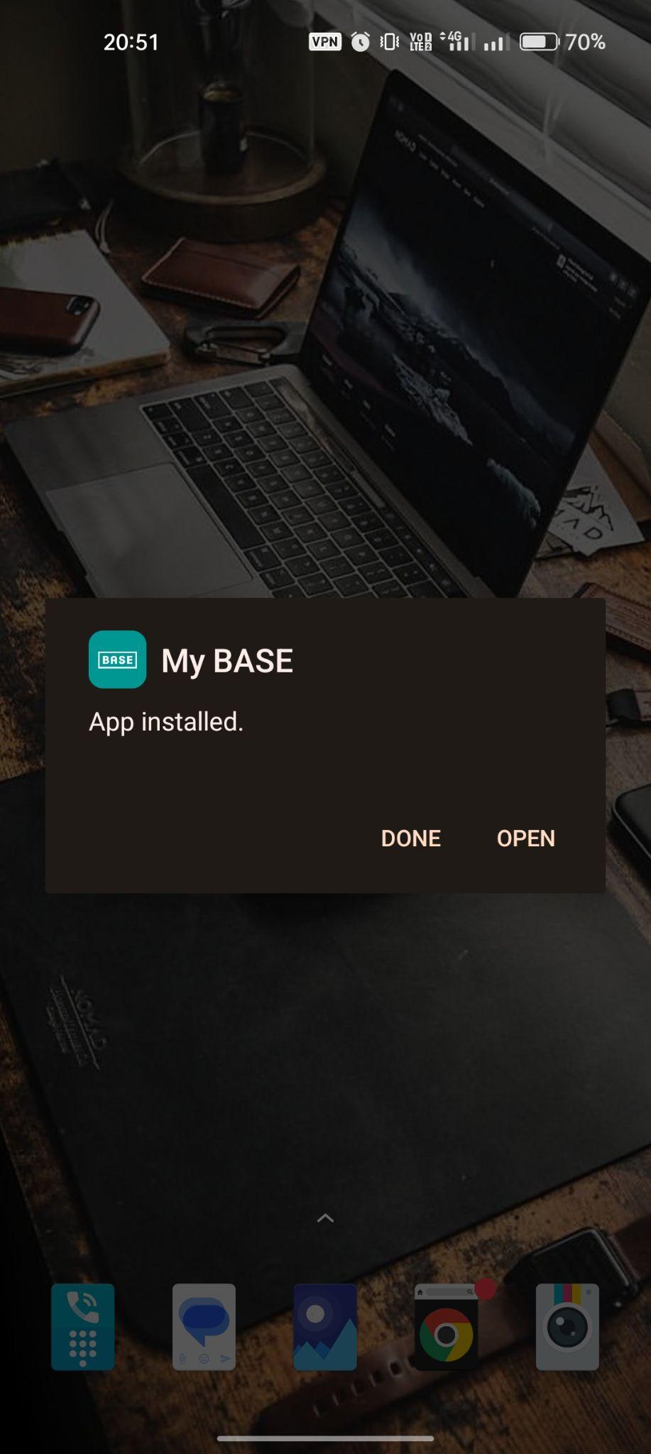 BASE apk installed
