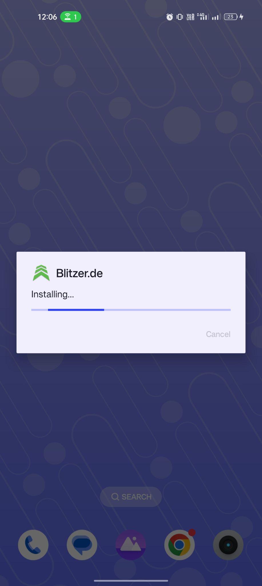 Blitzer.de apk installing