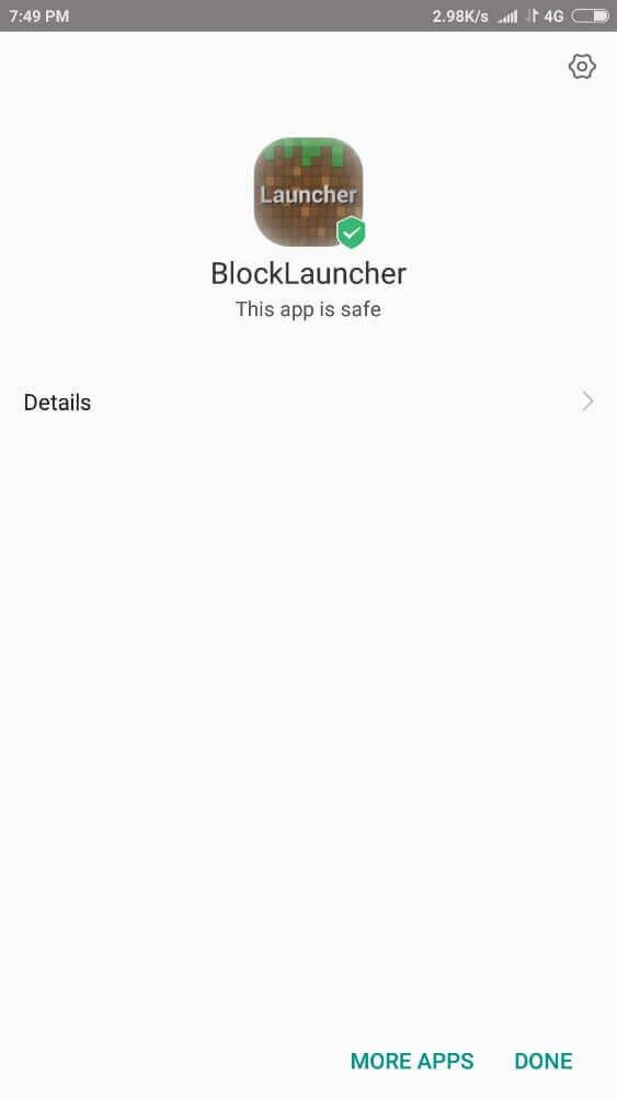 BlockLauncher APK installed
