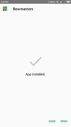 Bowmasters mod apk installed