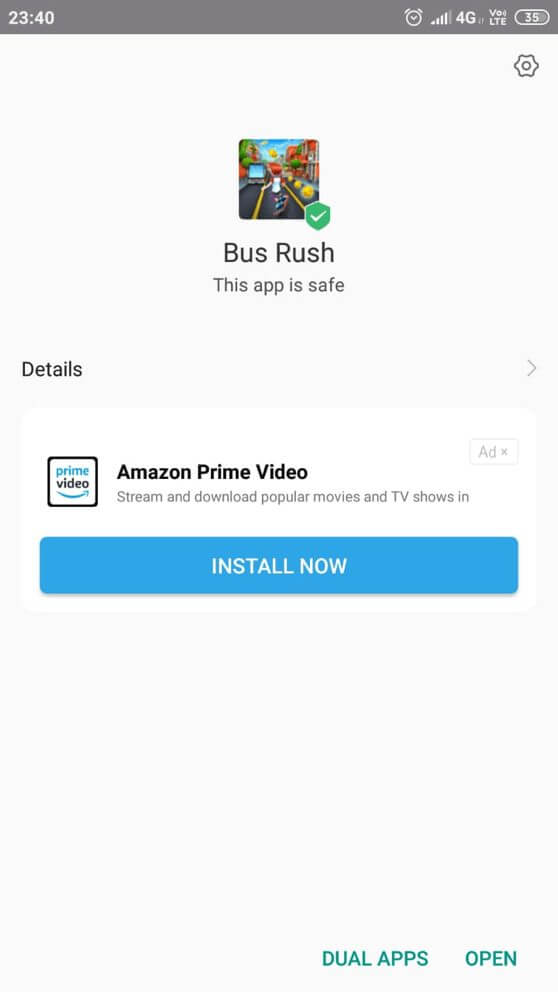 Bus Rush installed