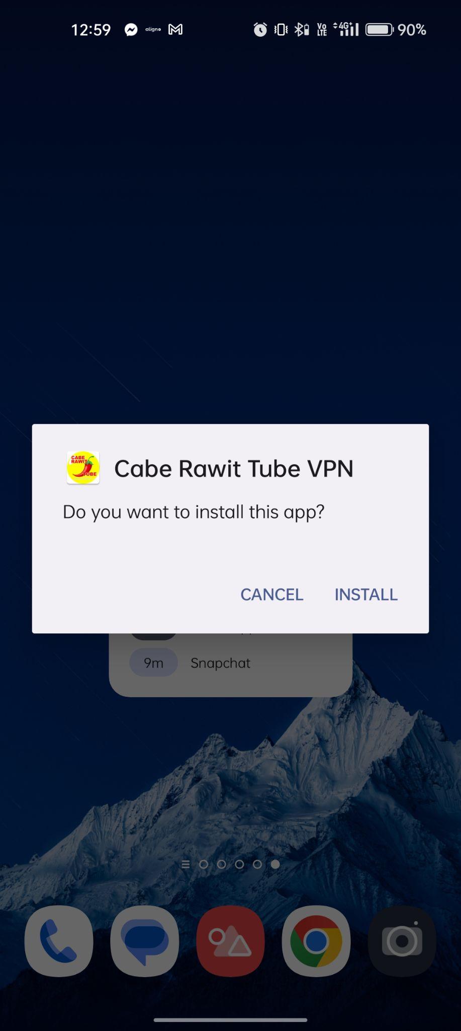 Cabe Rawit apk installed