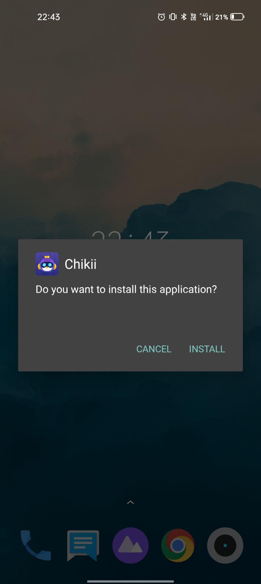 click on install