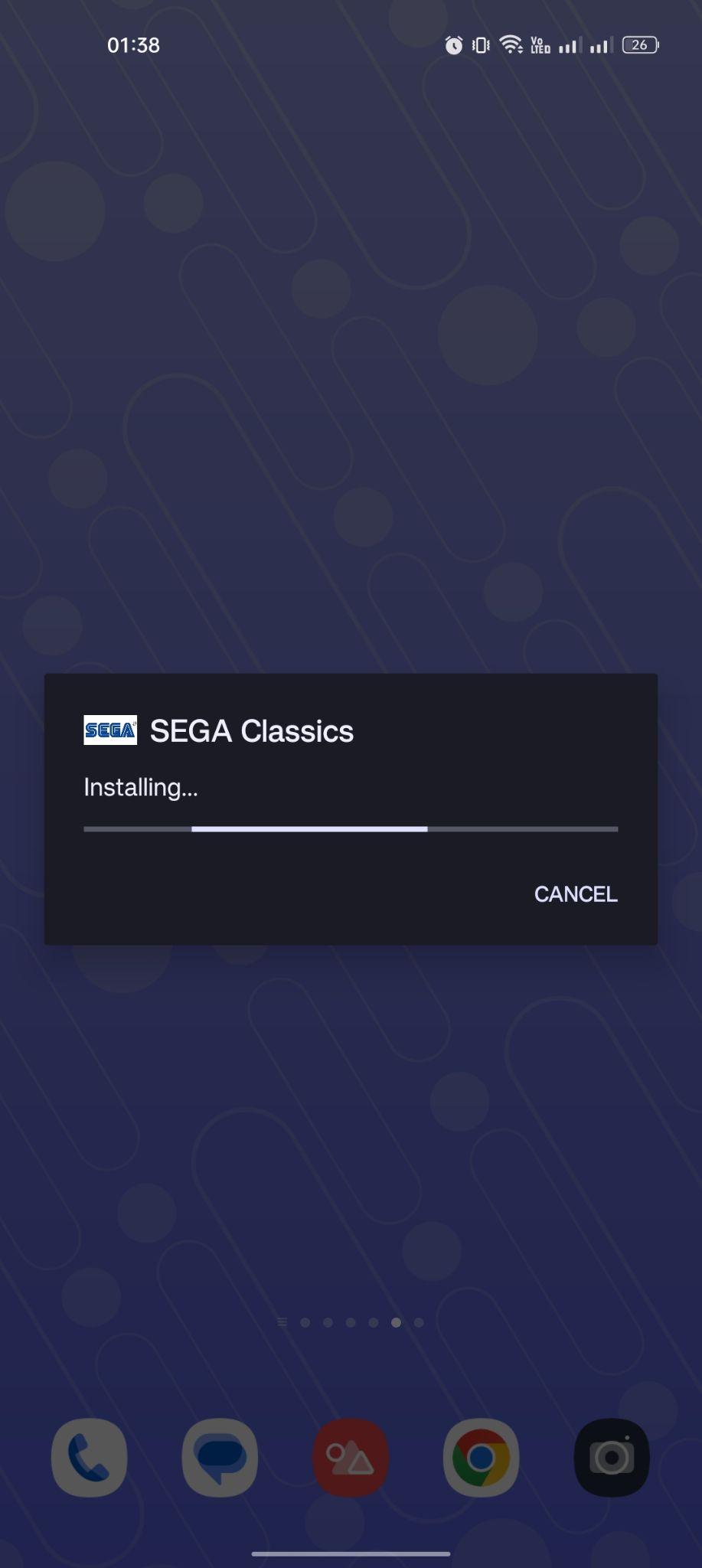 Choox Sega apk installing