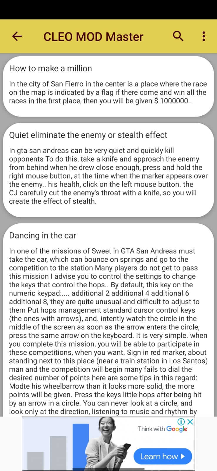 CLEO MOD Master screenshot 1