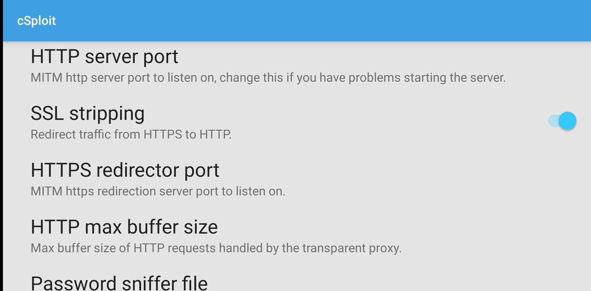 cSploit screenshot 1