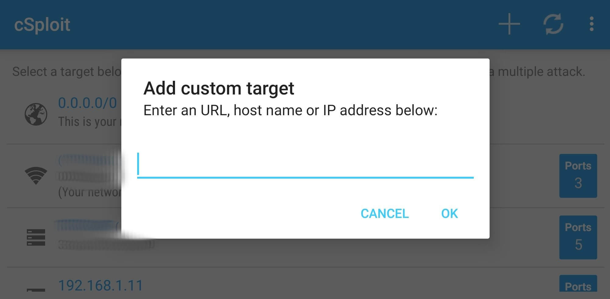 cSploit screenshot 1