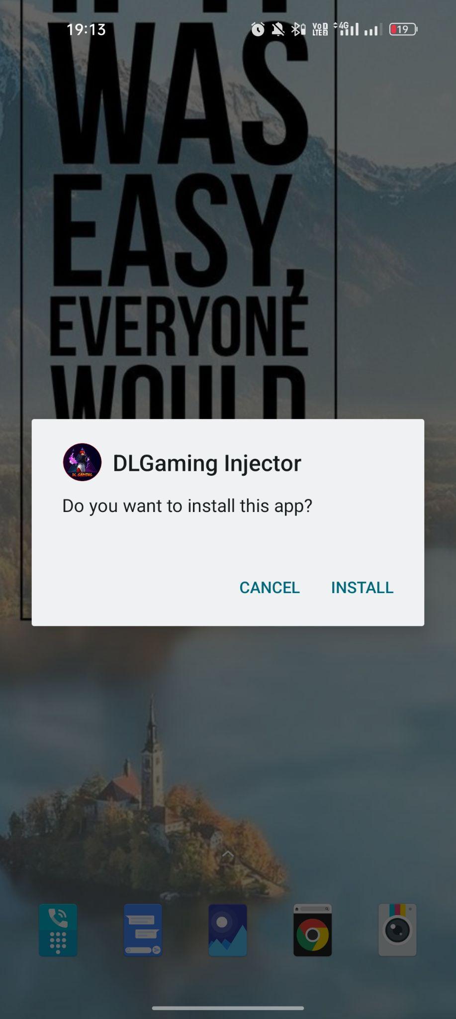 click on install