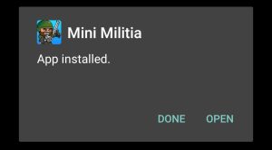mini militia mod apk installed
