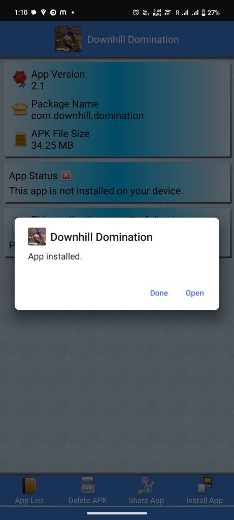 Downhill Domination installed