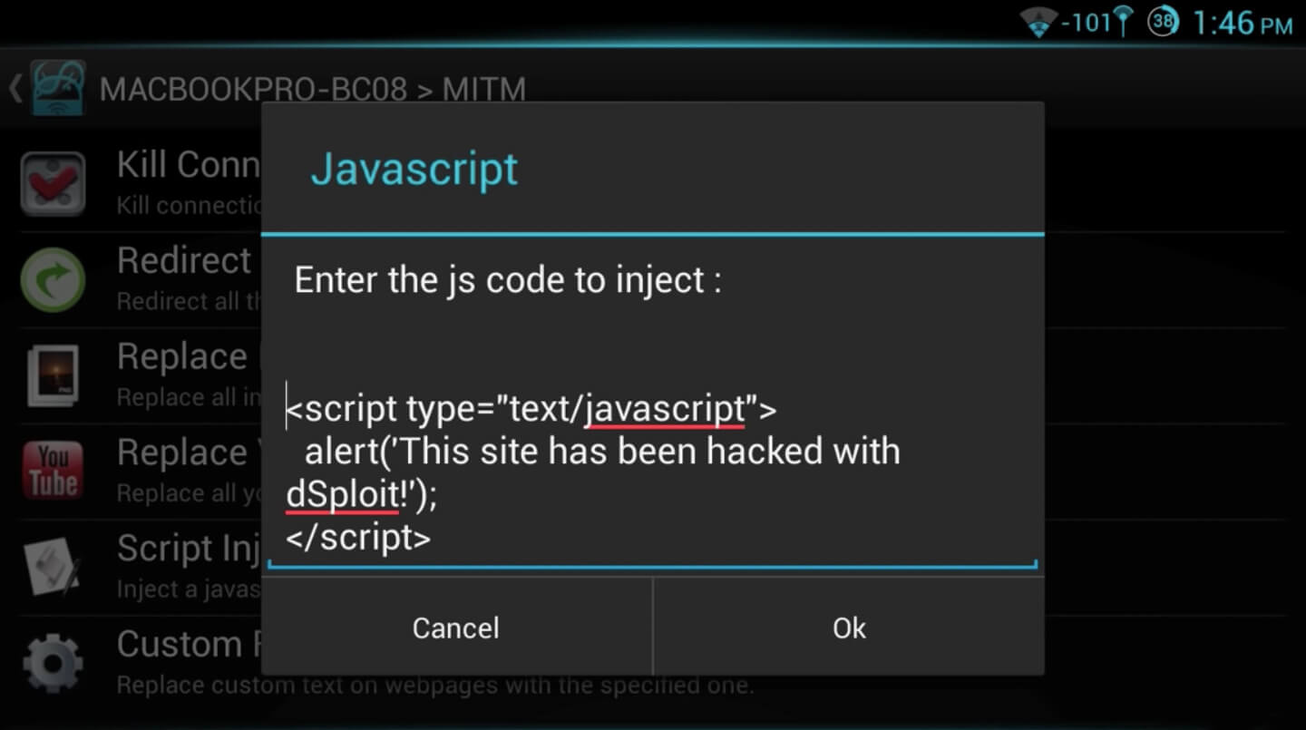 dSploit screenshot 1