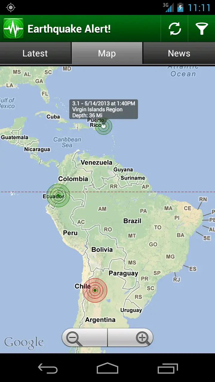 Earthquake Alert screenshot 1