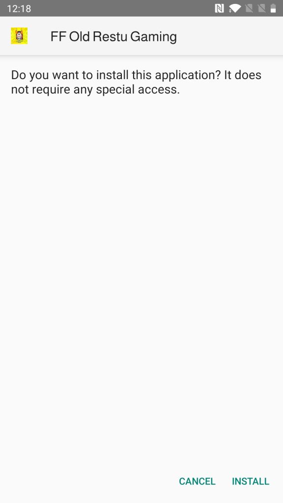 install FF Old Restu Gaming