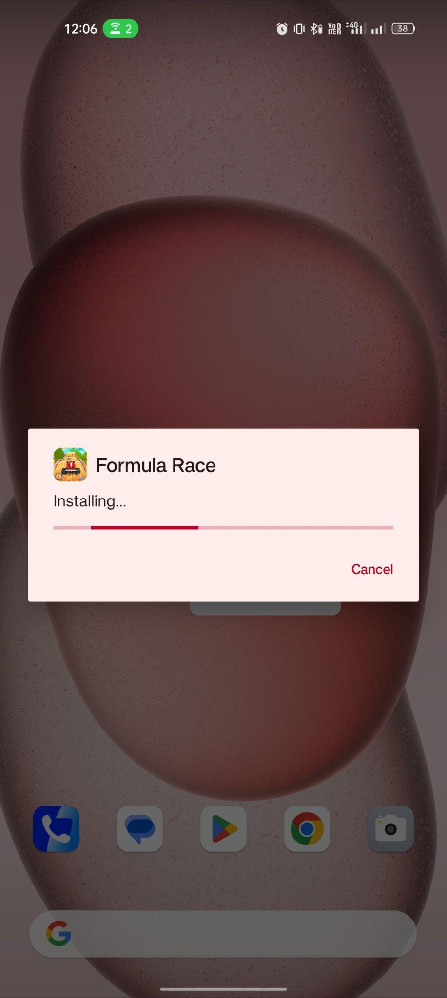 Formula Racing Car apk installing