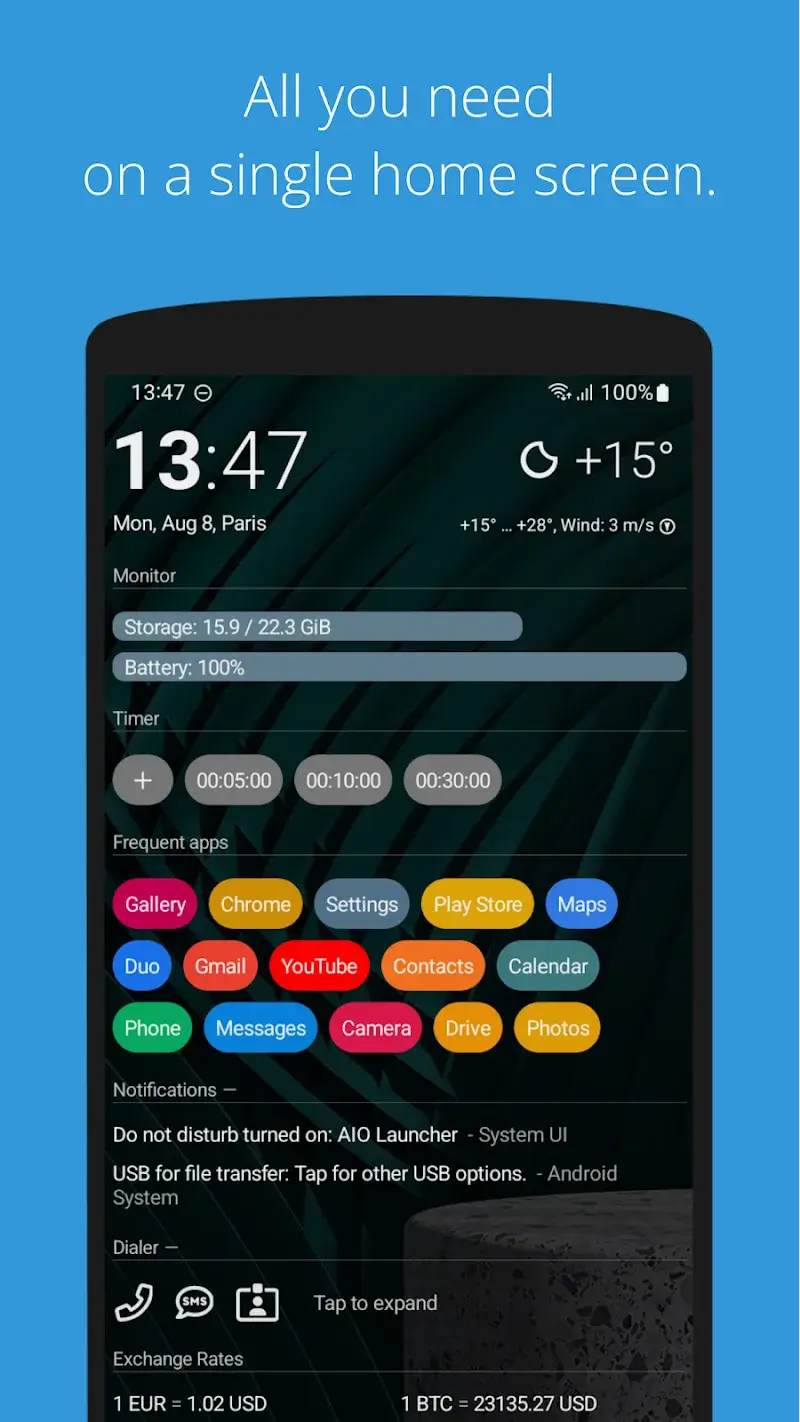 AIO Launcher screenshot 1