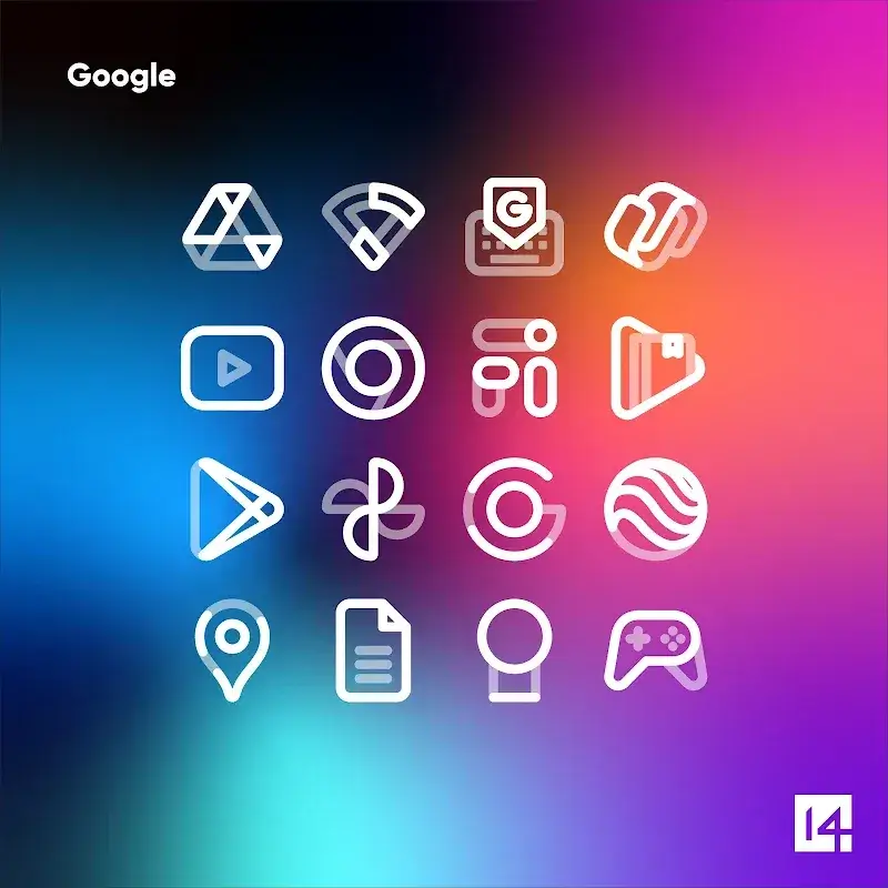 Aline White: linear icon pack screenshot 1