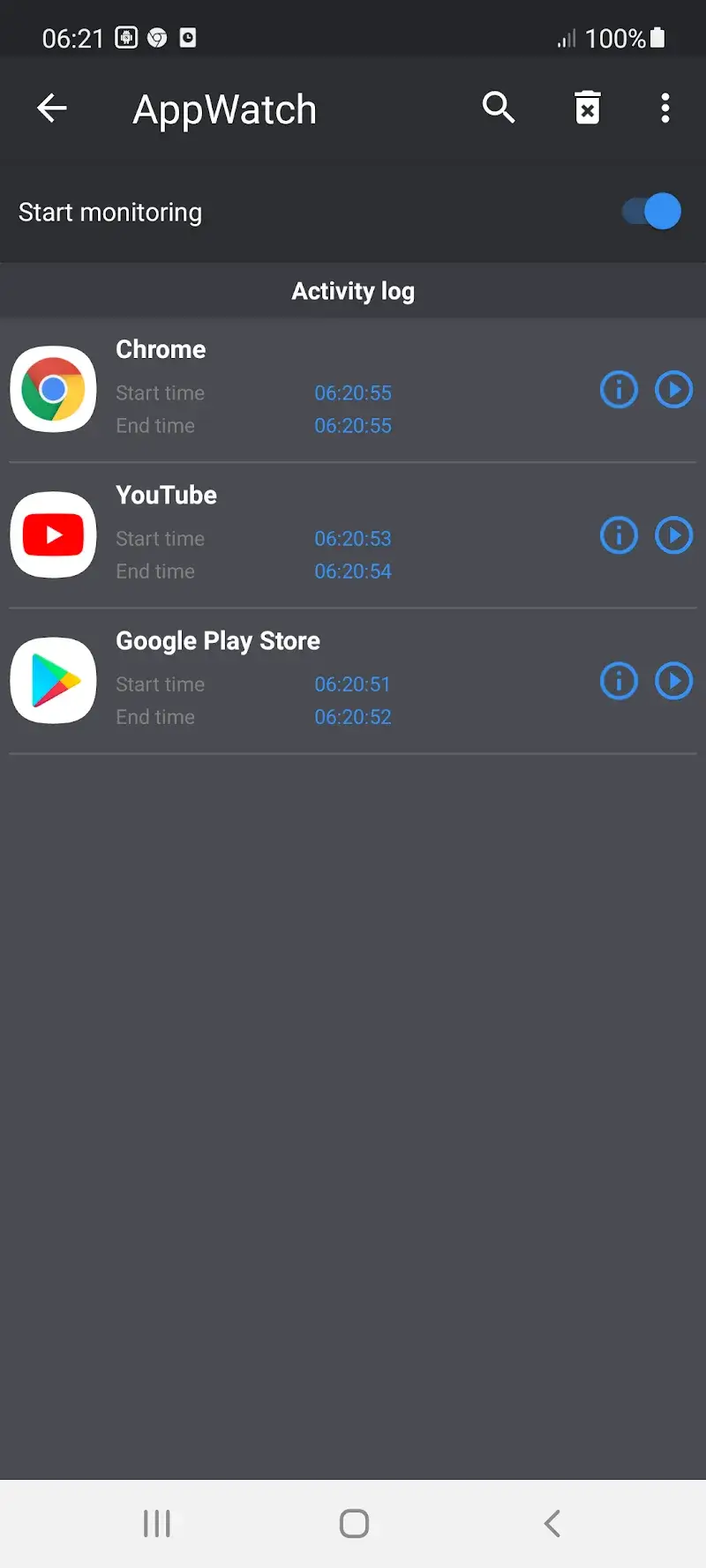 Appwatch screenshot 1