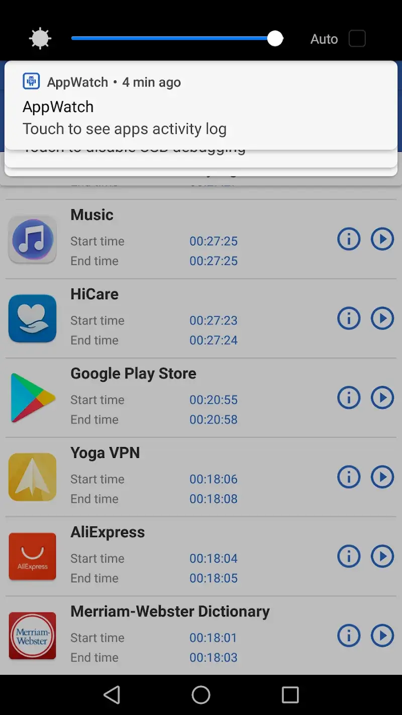 Appwatch screenshot 1