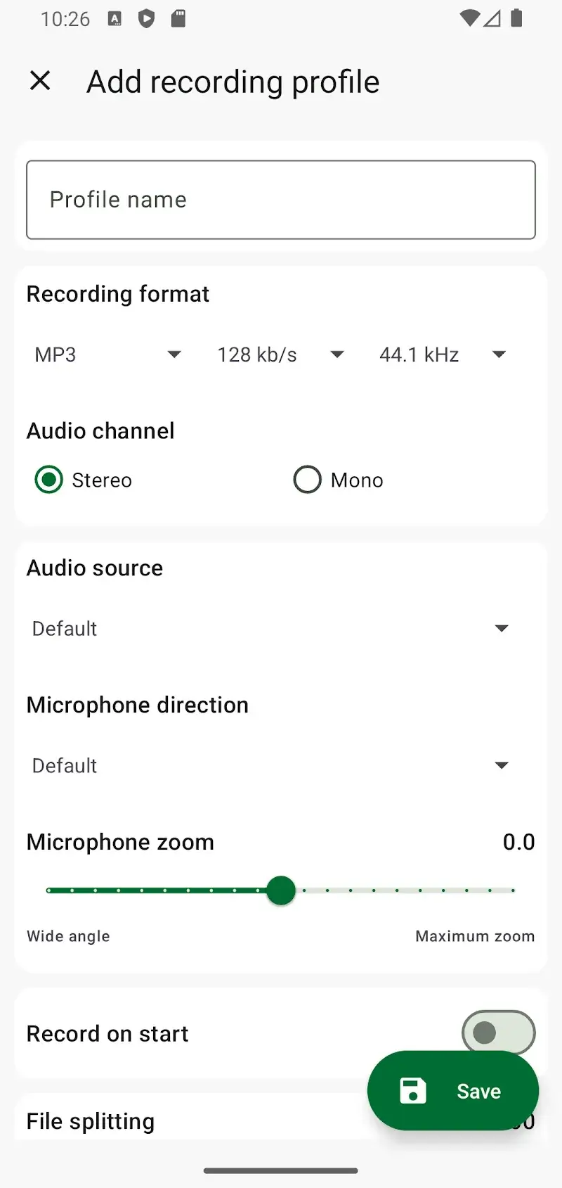 ASR Voice Recorder screenshot 1