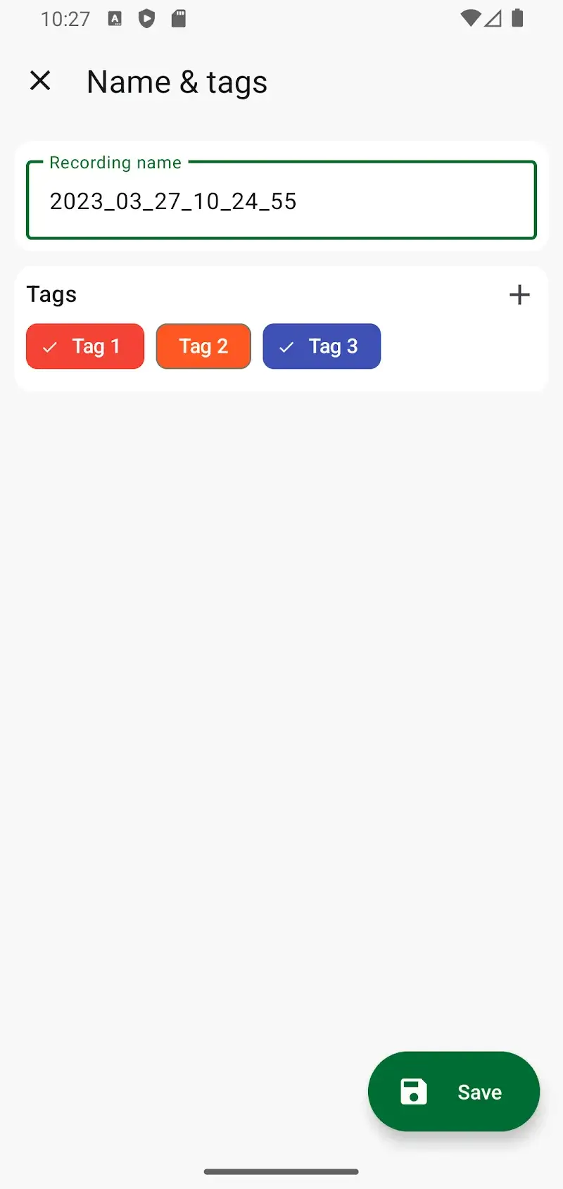 ASR Voice Recorder screenshot 1