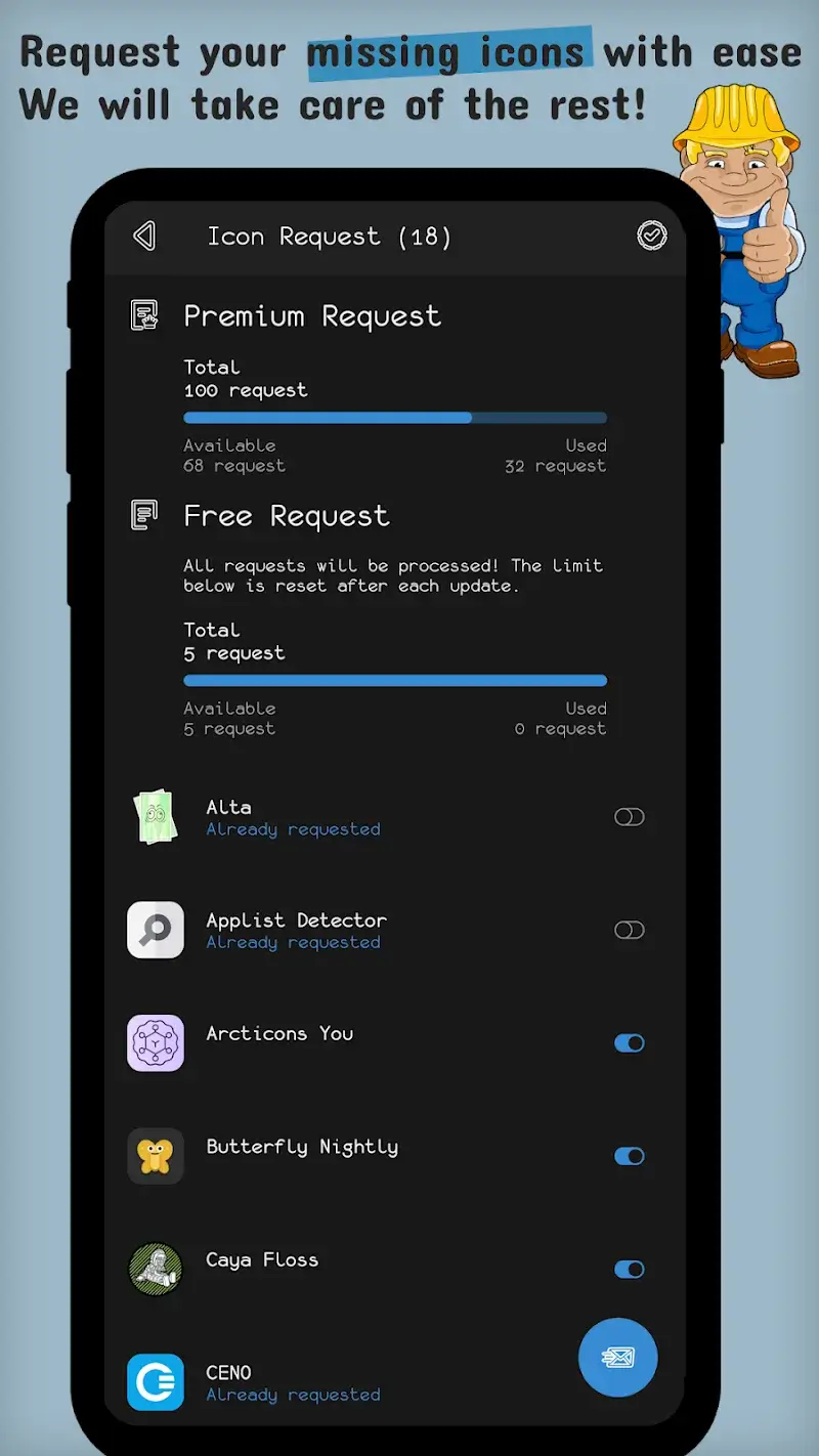 Azulox Icon Pack - Dark mode screenshot 1