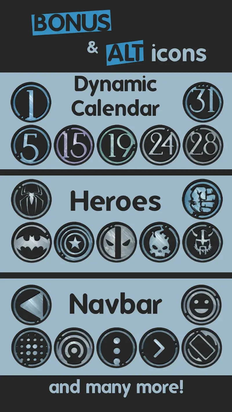 Azulox Icon Pack - Dark mode screenshot 1