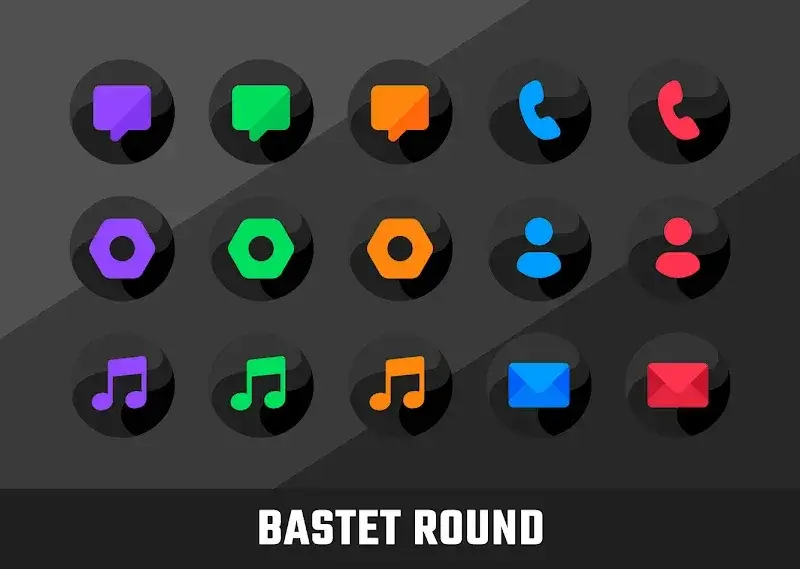 Bastet - Icon Pack (Round) screenshot 1