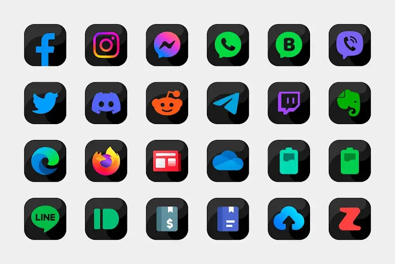 Bastis Black - Icon Pack screenshot 1