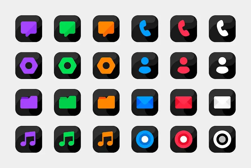 Bastis Black - Icon Pack screenshot 1
