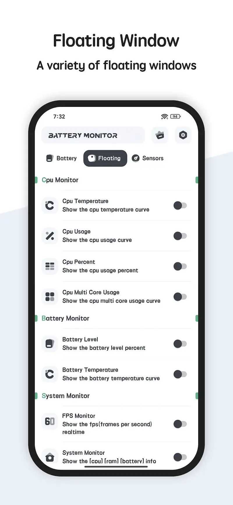 Battery manager and monitor (Battery Monitor) screenshot 1