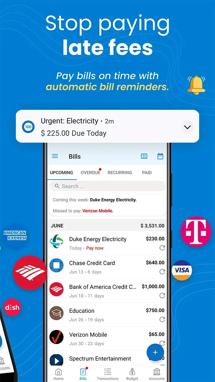 Bill Payment Organizer, Budget screenshot 1