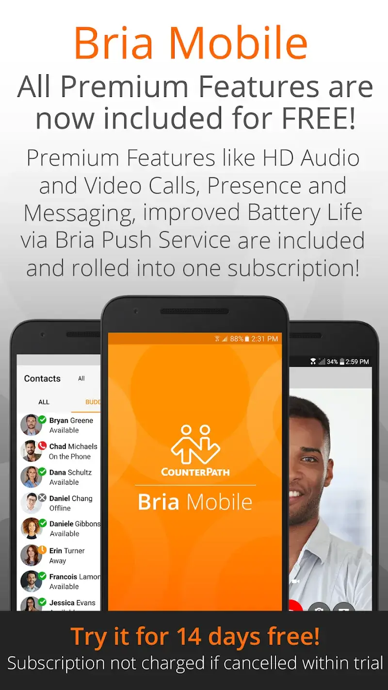 Bria Mobile screenshot 1