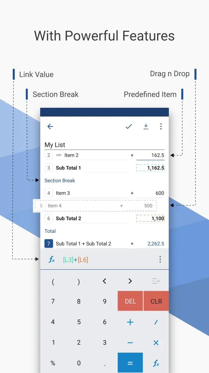 CalcList - Calculate Your List screenshot 1