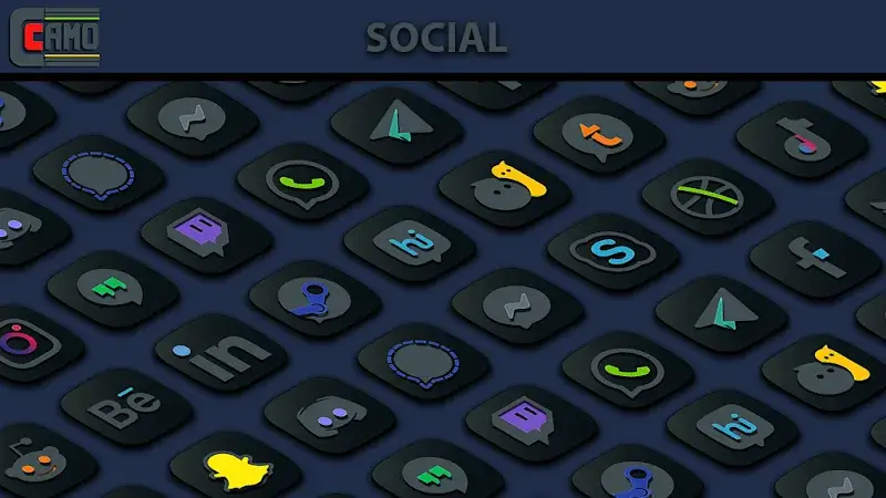 Camo Dark Icon Pack screenshot 1