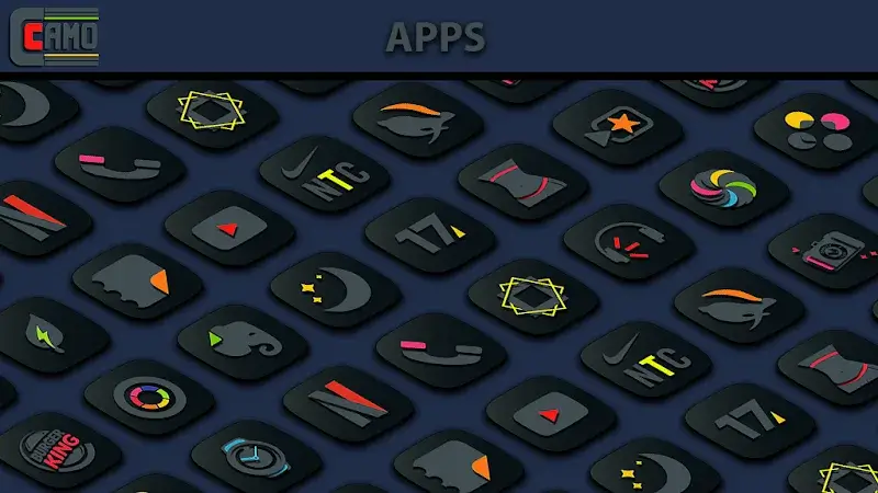 Camo Dark Icon Pack screenshot 1