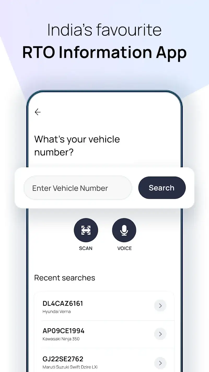 CarInfo - RTO Vehicle Info App screenshot 1