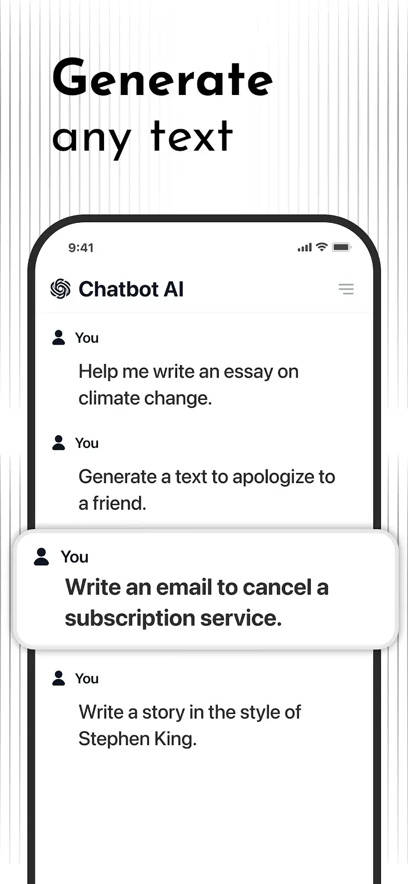 Chatbot AI search Assistant screenshot 1