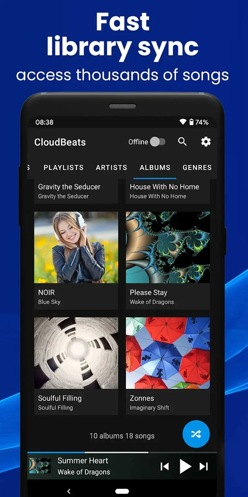 CloudBeats Cloud Music Player screenshot 1