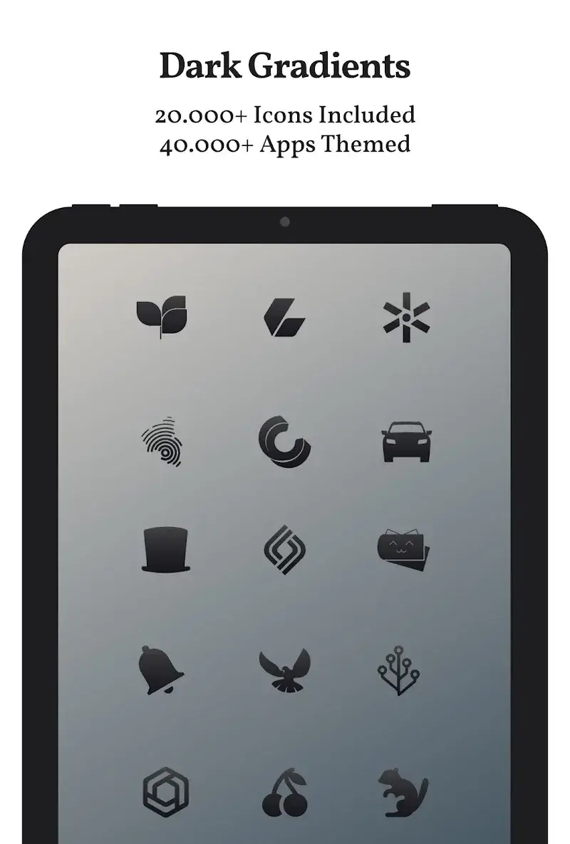 Dark Shapeless Icon Pack screenshot 1
