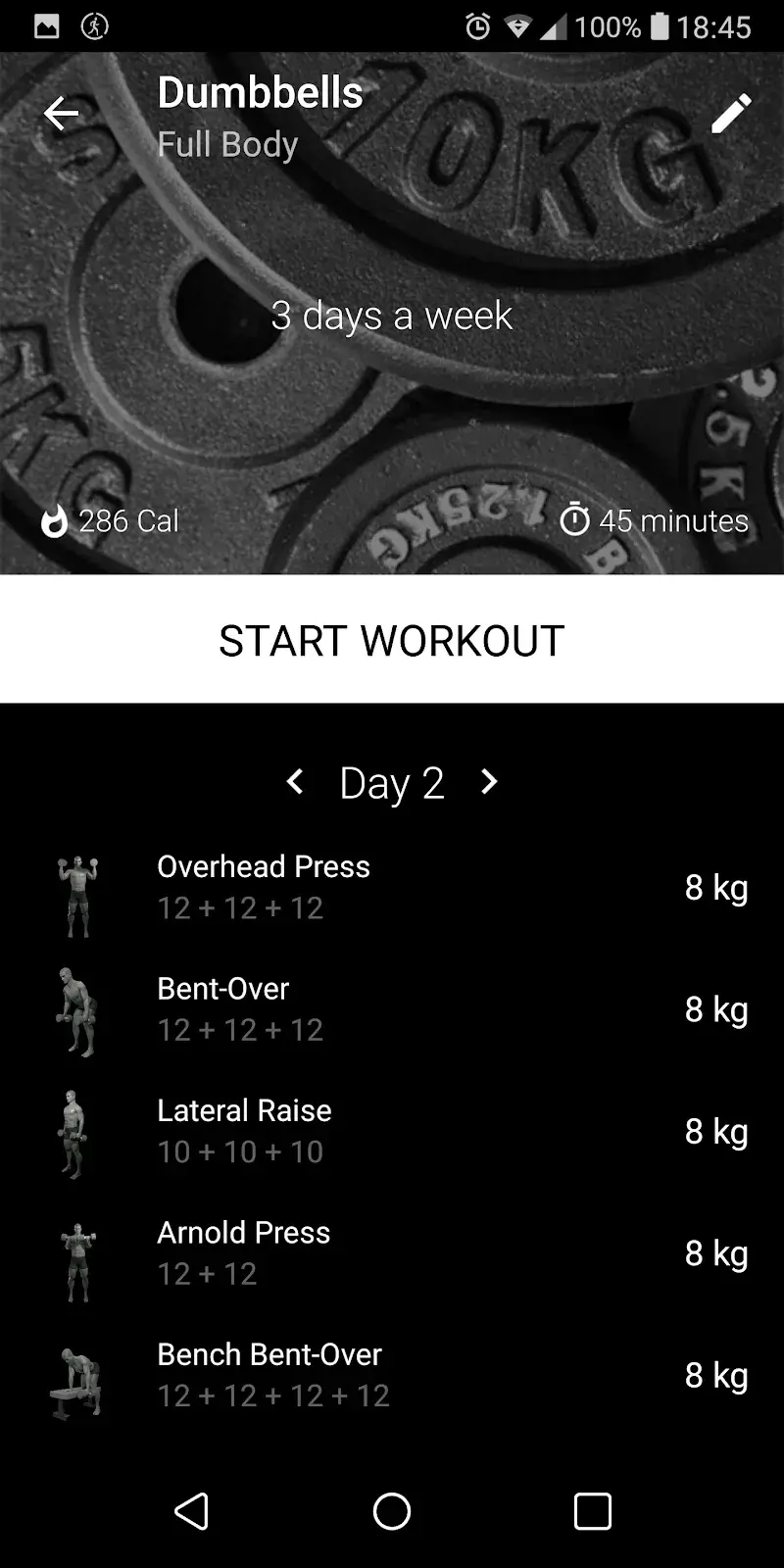 Dumbbell Home Workout screenshot 1