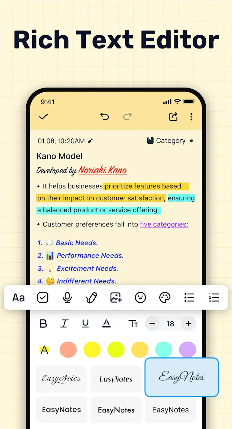 Easy Notes screenshot 1