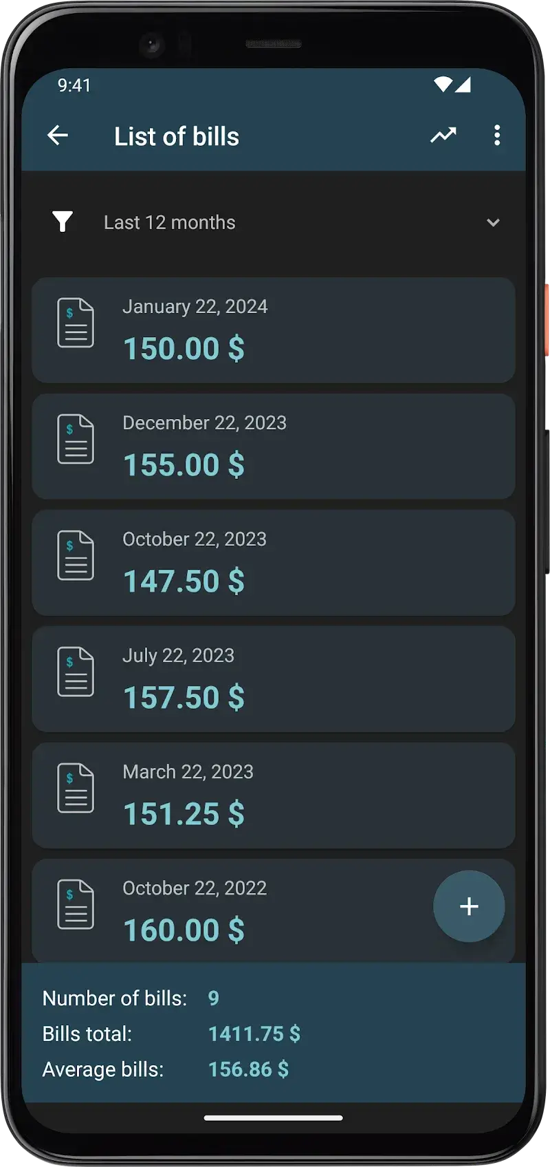 Electrical Cost screenshot 1