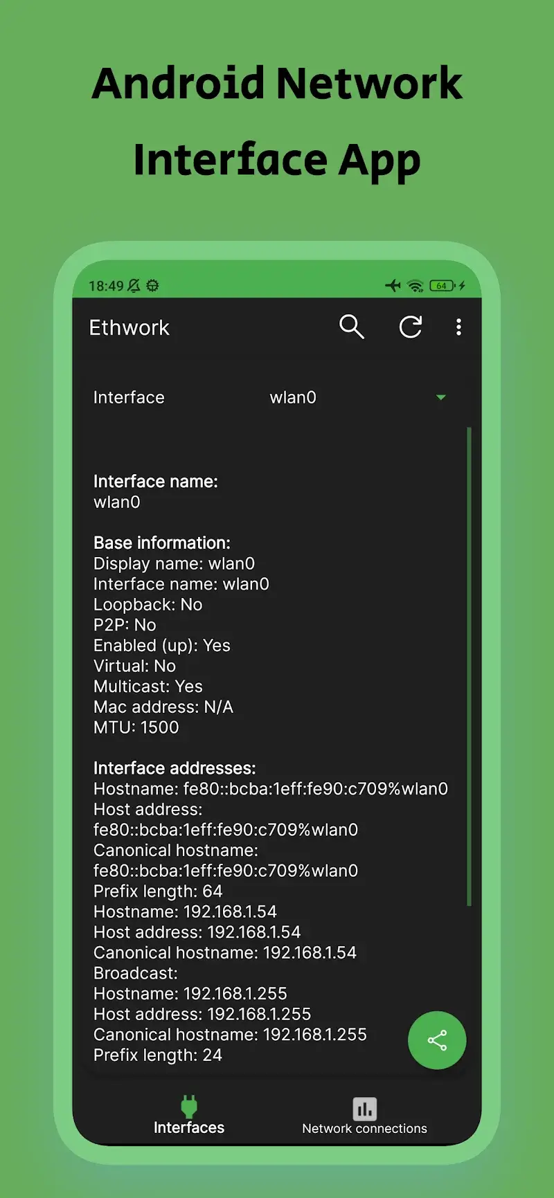 Ethwork: Netstat & Interfaces screenshot 1