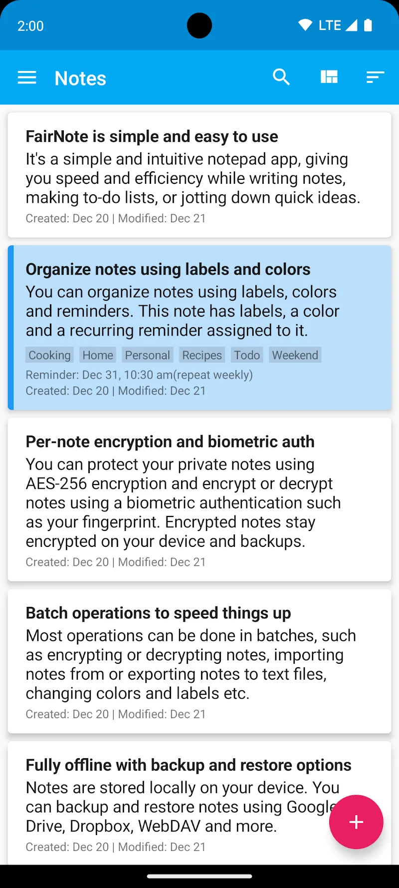 FairNote - Fast Notepad Notes screenshot 1
